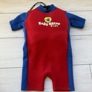 BODY GLOVE Kids Small 30-40 Lbs WetSuit/Life Jacket 50+ UVA Sun Protection Red